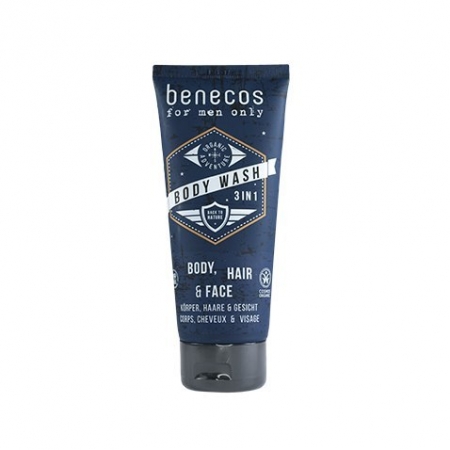 BENECOS For men only – 3w1 Naturalny odświeżający żel do mycia ciała, twarzy i włosów 200ml